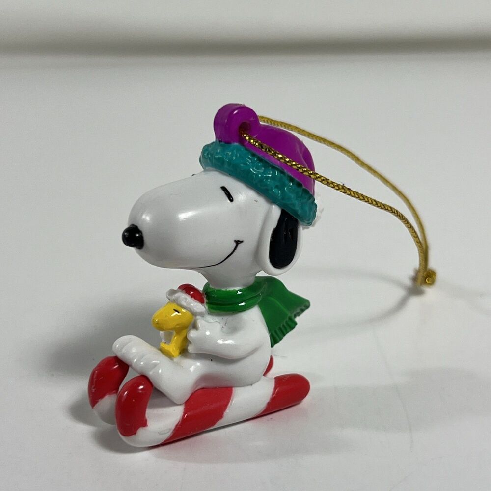 Peanuts - Snoopy and Woodstock on a Sled / Sleigh - Christmas Ornament - CUTE